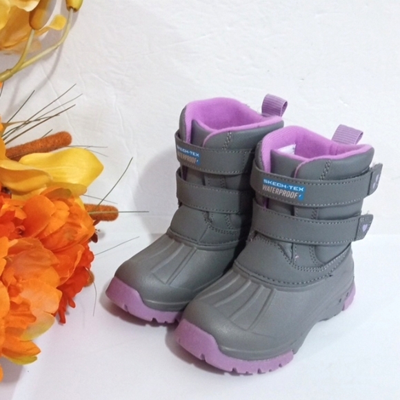 SKECHERS KIDS COLD RATED 29°C WATERPROOF INSULATED RAIN SNOW BOOTS SIZE 8 NWT - Picture 2 of 11